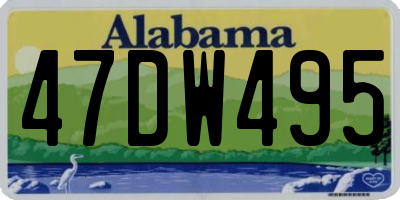 AL license plate 47DW495