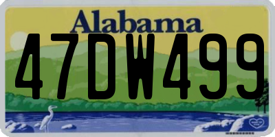 AL license plate 47DW499