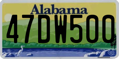 AL license plate 47DW500