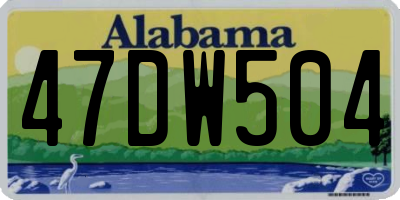 AL license plate 47DW504