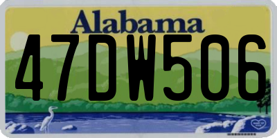AL license plate 47DW506