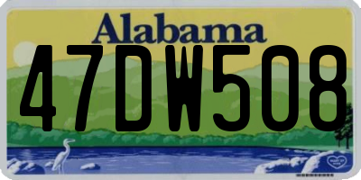 AL license plate 47DW508