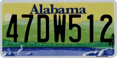 AL license plate 47DW512