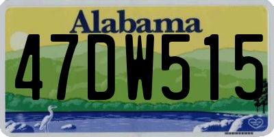 AL license plate 47DW515