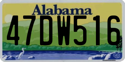 AL license plate 47DW516