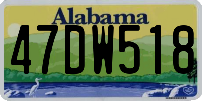 AL license plate 47DW518