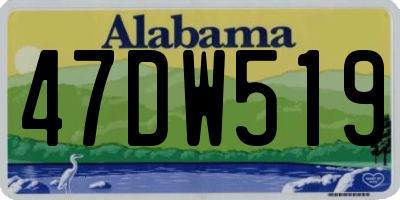 AL license plate 47DW519