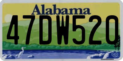AL license plate 47DW520