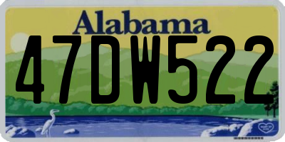 AL license plate 47DW522