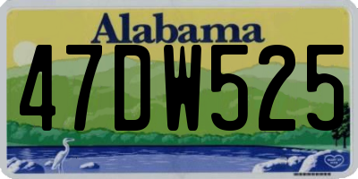 AL license plate 47DW525