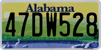 AL license plate 47DW528