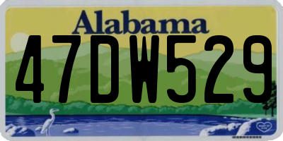 AL license plate 47DW529