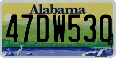 AL license plate 47DW530