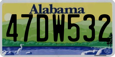 AL license plate 47DW532