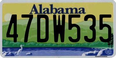 AL license plate 47DW535