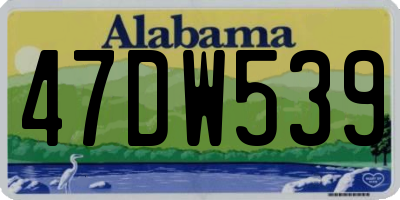 AL license plate 47DW539
