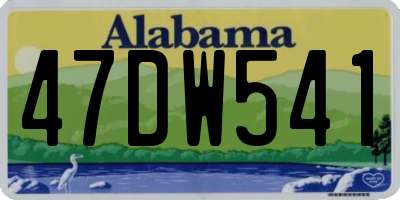 AL license plate 47DW541