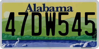 AL license plate 47DW545