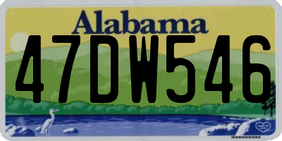 AL license plate 47DW546