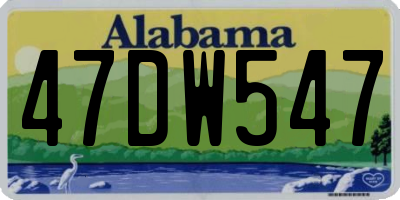 AL license plate 47DW547