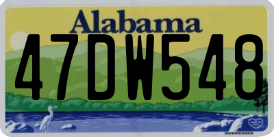 AL license plate 47DW548