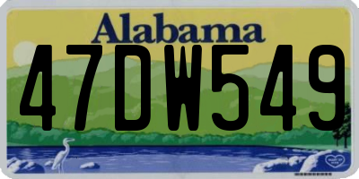 AL license plate 47DW549