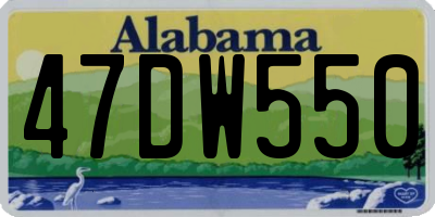 AL license plate 47DW550