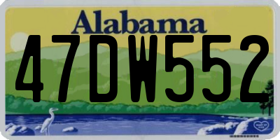 AL license plate 47DW552