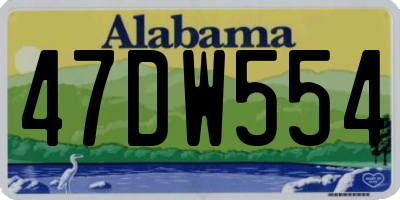 AL license plate 47DW554