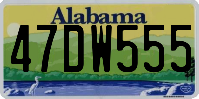 AL license plate 47DW555