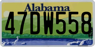 AL license plate 47DW558