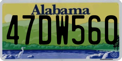 AL license plate 47DW560