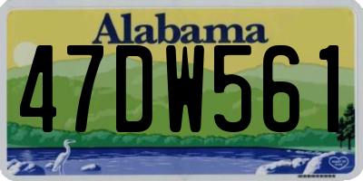 AL license plate 47DW561