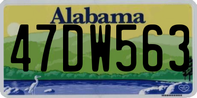 AL license plate 47DW563