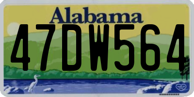 AL license plate 47DW564