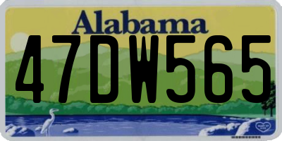 AL license plate 47DW565