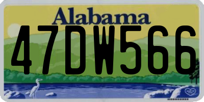 AL license plate 47DW566