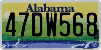 AL license plate 47DW568