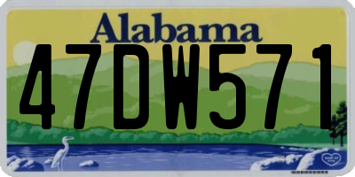AL license plate 47DW571
