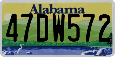 AL license plate 47DW572