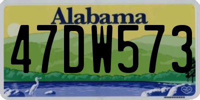 AL license plate 47DW573
