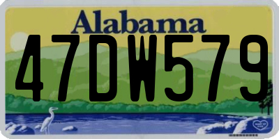 AL license plate 47DW579