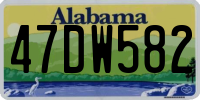AL license plate 47DW582
