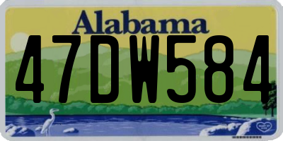 AL license plate 47DW584