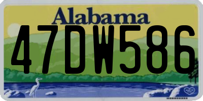 AL license plate 47DW586