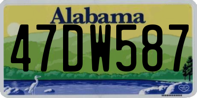 AL license plate 47DW587
