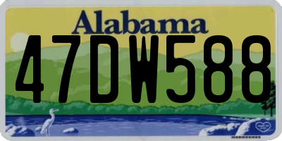 AL license plate 47DW588