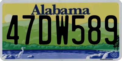 AL license plate 47DW589
