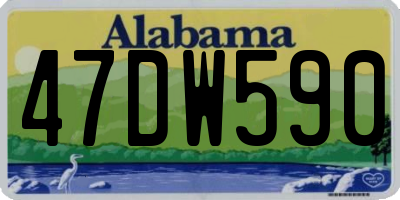 AL license plate 47DW590