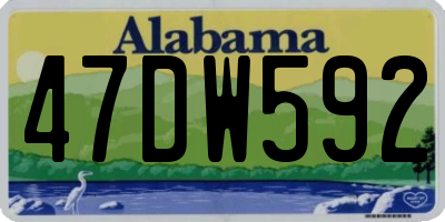AL license plate 47DW592